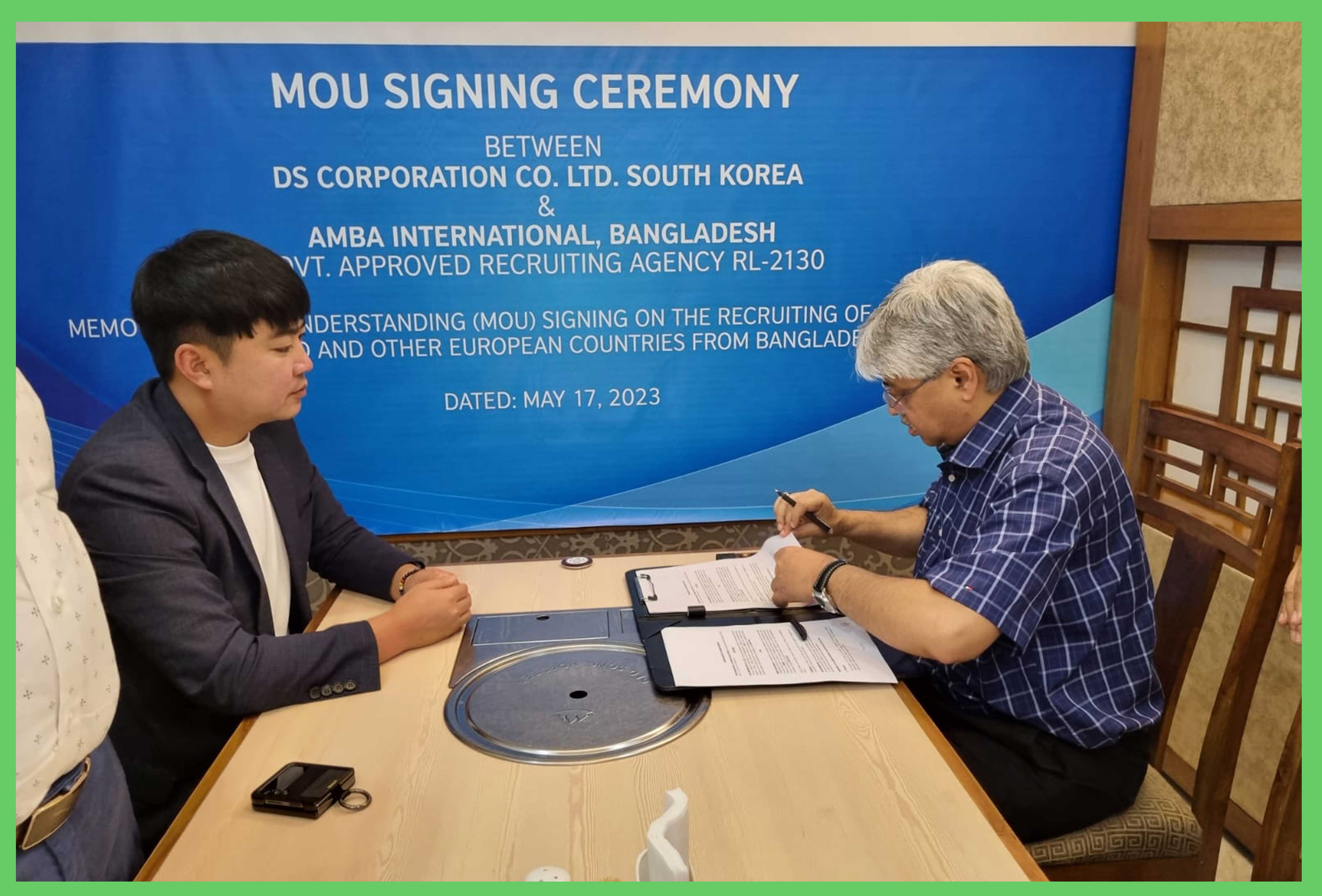 Agreement Signing with Department of Telecommunication (DOT)
